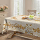 Waterdicht Tafelkleed met Goudkleurige Rozen – Luxe Look, Dagelijks Beschermd | 50% Korting