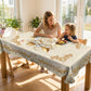 Waterdicht Tafelkleed met Goudkleurige Rozen – Luxe Look, Dagelijks Beschermd | 50% Korting
