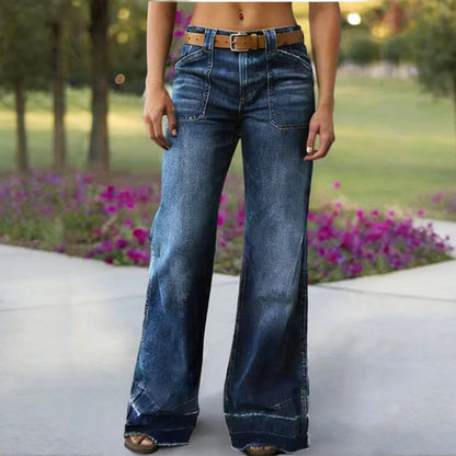 💎👖 Nu helemaal in de mode – retro flare-jeans met zakken – stijlvol en comfortabel