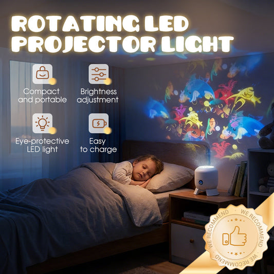 🥳 2026 IN DE AANBIEDING – 52% KORTING! 💥🎉 Dynamische roterende LED-projectielamp – automatisch roterend dynamisch effect, helder & zacht licht, breed toepasbaar voor feestjes en huisdecoratie ✨