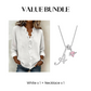Damesblouse met ruches, V-hals en lange mouwen