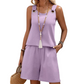 Casual mouwloze top en korte broek loungeset