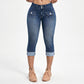 🔥Topaanbiedingen – Slim fit stretch denim capribroek voor dames
