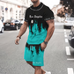 👕 NU 60% KORTING! 🔥 Set met T-shirt en korte broek met print voor heren – Zachte stof, opvallend ontwerp en perfect voor zomerse dagen ☀️