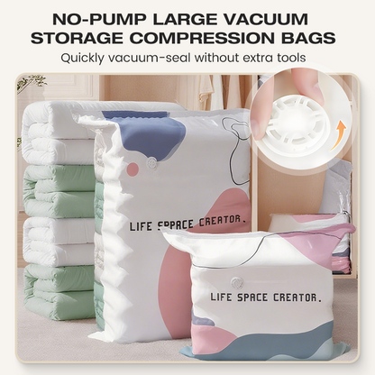 🔥Superaanbieding! Grote vacuümzakken zonder pomp | Bespaar 80% ruimte✨