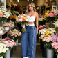 📢Damesbroek met hoge taille en wijde pijpen