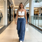 📢Damesbroek met hoge taille en wijde pijpen
