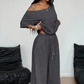 ⏳Tijdelijke aanbieding⏰Tweedelige set voor dames: top met blote schouders en broek