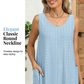 Mouwloze casual jurk met ronde hals en zakken voor dames