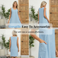 Mouwloze casual jurk met ronde hals en zakken voor dames