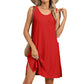 Mouwloze casual jurk met ronde hals en zakken voor dames