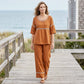 🥳HETE UITVERKOOP 2026🥳💞Meer dan 50K+ verkocht! Casual tweedelige damesset met oogjesdetails