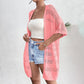 👚 Nu met 50% korting! 🌸 Damesvest met korte mouwen en opengewerkte brei-details