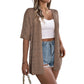 👚 Nu met 50% korting! 🌸 Damesvest met korte mouwen en opengewerkte brei-details