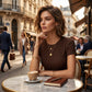 Dames-T-shirt met korte mouwen en ronde hals