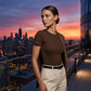 Dames-T-shirt met korte mouwen en ronde hals