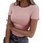 Dames-T-shirt met korte mouwen en ronde hals