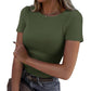 Dames-T-shirt met korte mouwen en ronde hals