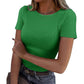 Dames-T-shirt met korte mouwen en ronde hals