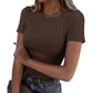 Dames-T-shirt met korte mouwen en ronde hals