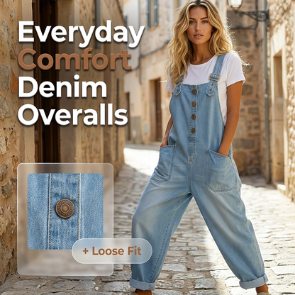 ⌛️50% korting✨ Dames Losse Denim Tuinbroek | Verstelbanden Diepe Zakken S-2XL