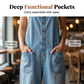 ⌛️50% korting✨ Dames Losse Denim Tuinbroek | Verstelbanden Diepe Zakken S-2XL