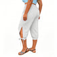 📢📢40% KORTING !! ⏰Casual capribroek voor dames met elastische tailleband