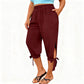 📢📢40% KORTING !! ⏰Casual capribroek voor dames met elastische tailleband