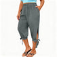 📢📢40% KORTING !! ⏰Casual capribroek voor dames met elastische tailleband