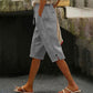 Casual cropped broek voor dames met knoopdetails