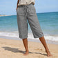 Casual cropped broek voor dames met knoopdetails