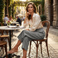 Casual cropped broek voor dames met knoopdetails