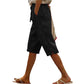 Casual cropped broek voor dames met knoopdetails