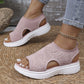 Ademende gebreide plateausandalen voor dames