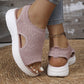 Ademende gebreide plateausandalen voor dames