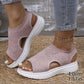 Ademende gebreide plateausandalen voor dames