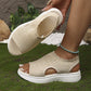Ademende gebreide plateausandalen voor dames