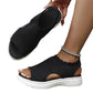 Ademende gebreide plateausandalen voor dames