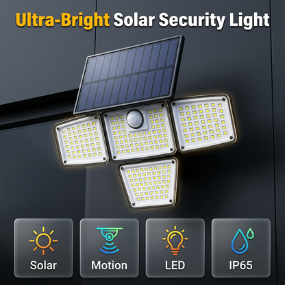 🌞💡Beveiligingslamp met bewegingssensor op zonne-energie