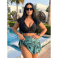 🏖️Zomerse uitverkoop: 50% KORTING🌊Tweedelig zwempak met rokje en tropische print voor dames👙🌴❤️