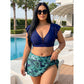 🏖️Zomerse uitverkoop: 50% KORTING🌊Tweedelig zwempak met rokje en tropische print voor dames👙🌴❤️