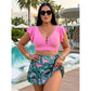 🏖️Zomerse uitverkoop: 50% KORTING🌊Tweedelig zwempak met rokje en tropische print voor dames👙🌴❤️