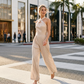 📢📢40% KORTING !! ⏰Elegante jumpsuit met gekruiste halternek