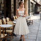 Vintage A-lijn jurk met stippen voor dames