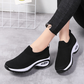 Dames hardloopschoenen van gebreid mesh met instapmodel