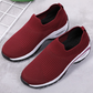 Dames hardloopschoenen van gebreid mesh met instapmodel