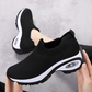 Dames hardloopschoenen van gebreid mesh met instapmodel