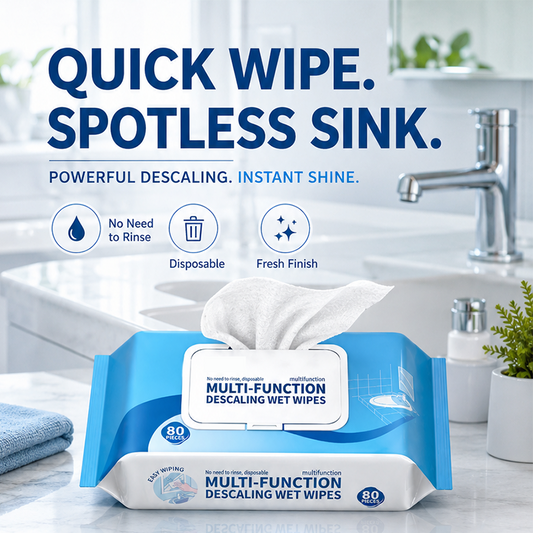 🧼 2+1 GRATIS – Badkamer Ontkalkende Reinigingsdoekjes – Snel & Streeploos Schoon ✨