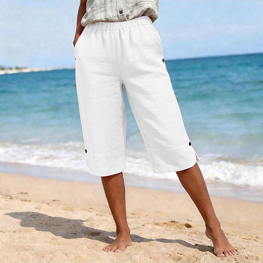 Ademende, casual capribroek voor dames voor de zomer