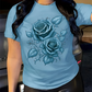 Elegant T-shirt met rozenprint voor dames